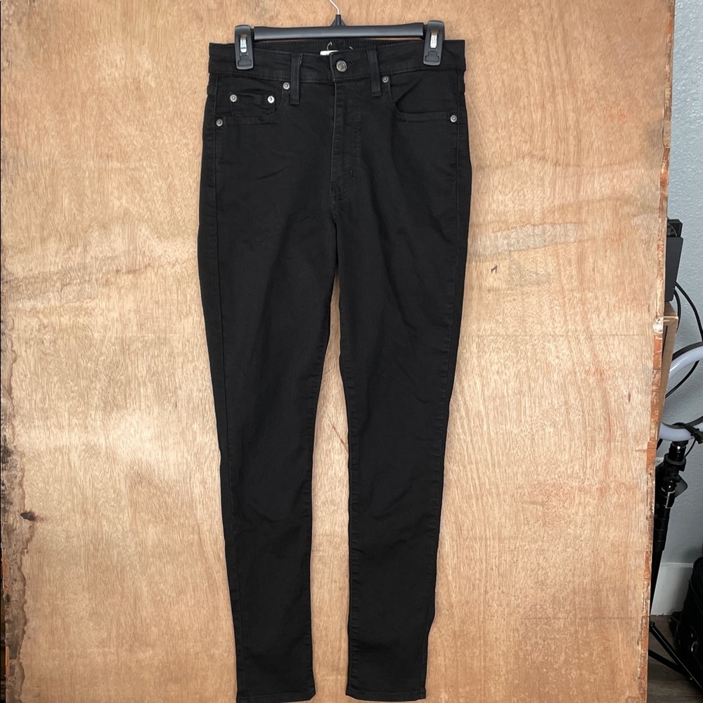 Levi’s Classic 721 Black High-Rise Skinny Jeans Women’s Size 29W L30 Zipper Fly